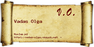 Vadas Olga névjegykártya